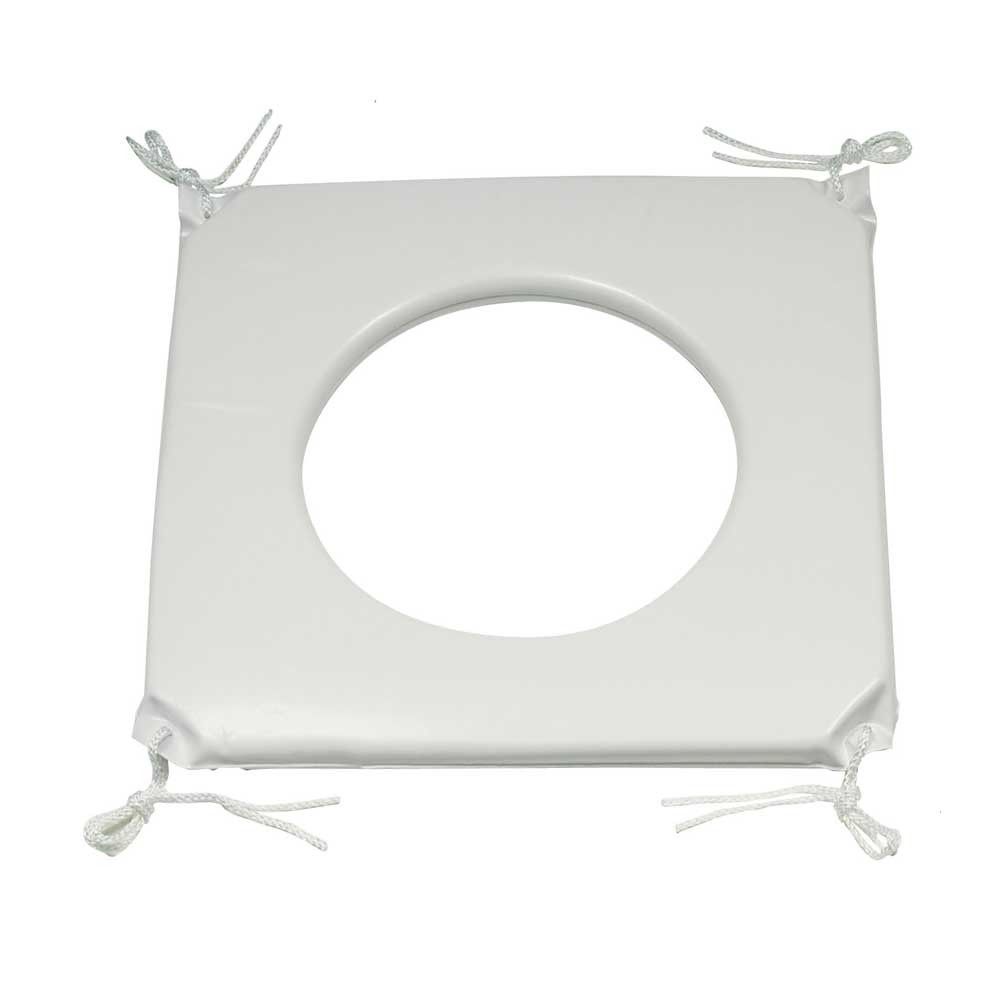 Behrend commode Cushion, foam / foil, washable, white, 1 item