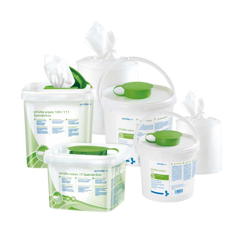 Schülke Wipes, disinfecting dry wipes, diff. sizes/pcs