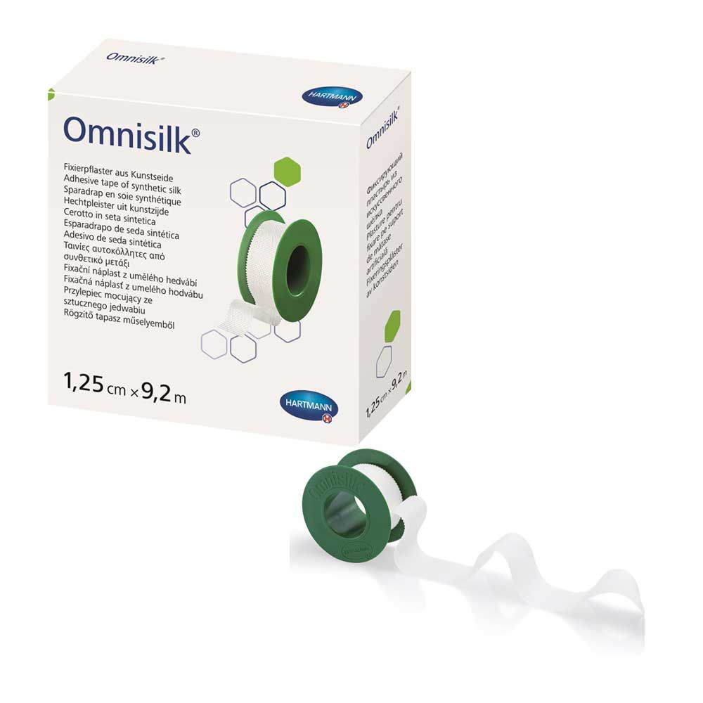 Hartmann Omnisilk, Fixing Plaster, 1.25 cm x 9.2 m, 1 roll