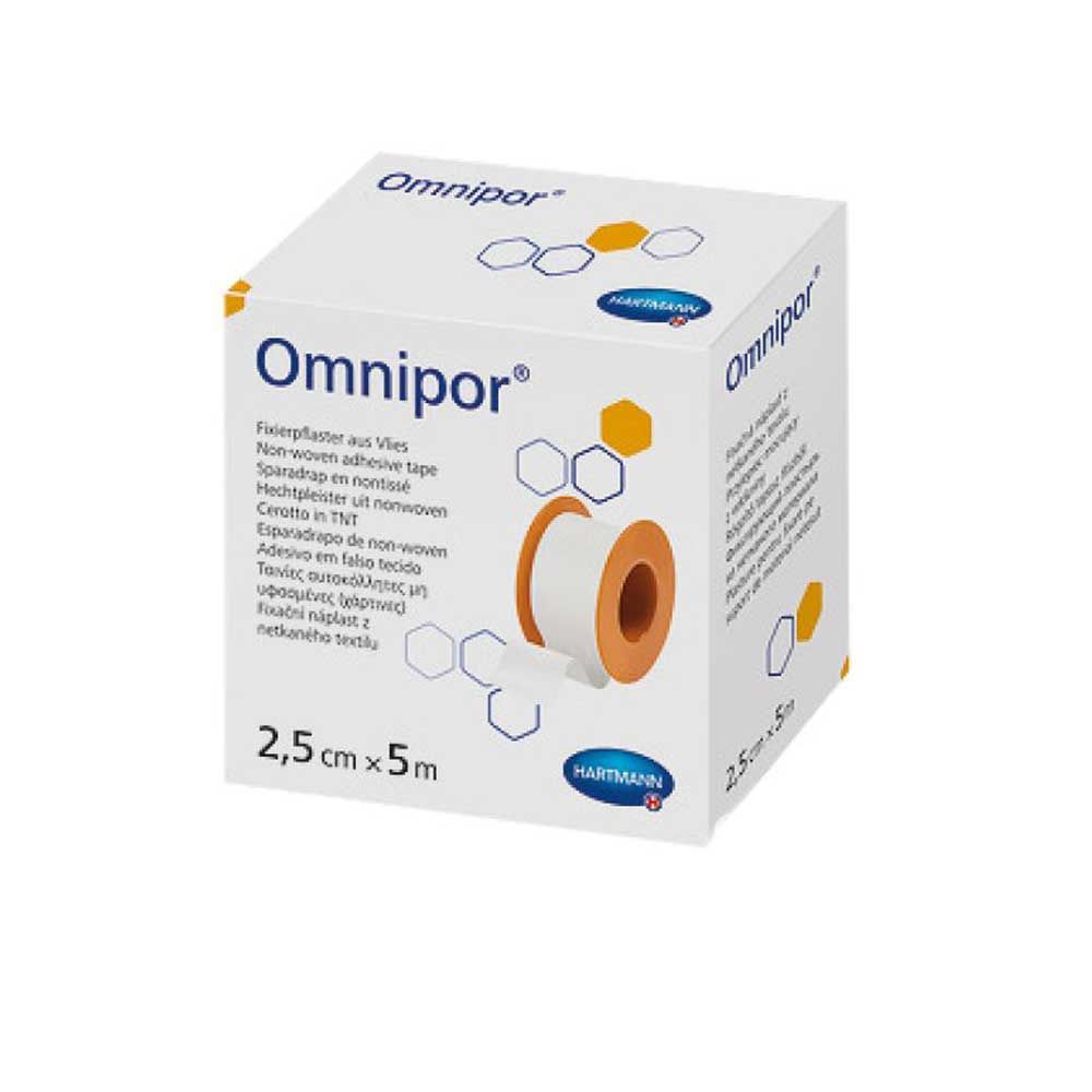 Omnipor Fixation Plaster, Nonwoven Plaster, 9,2 m, 5 Rolls