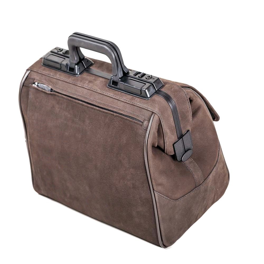 Dürasol Rusticana medical bag, 1 front pocket, donors small dark brown