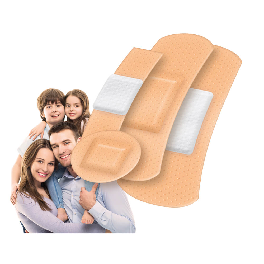 Plaster strips Allround, skin-colored, by Lifemed®, 4 sizes, 50 pieces