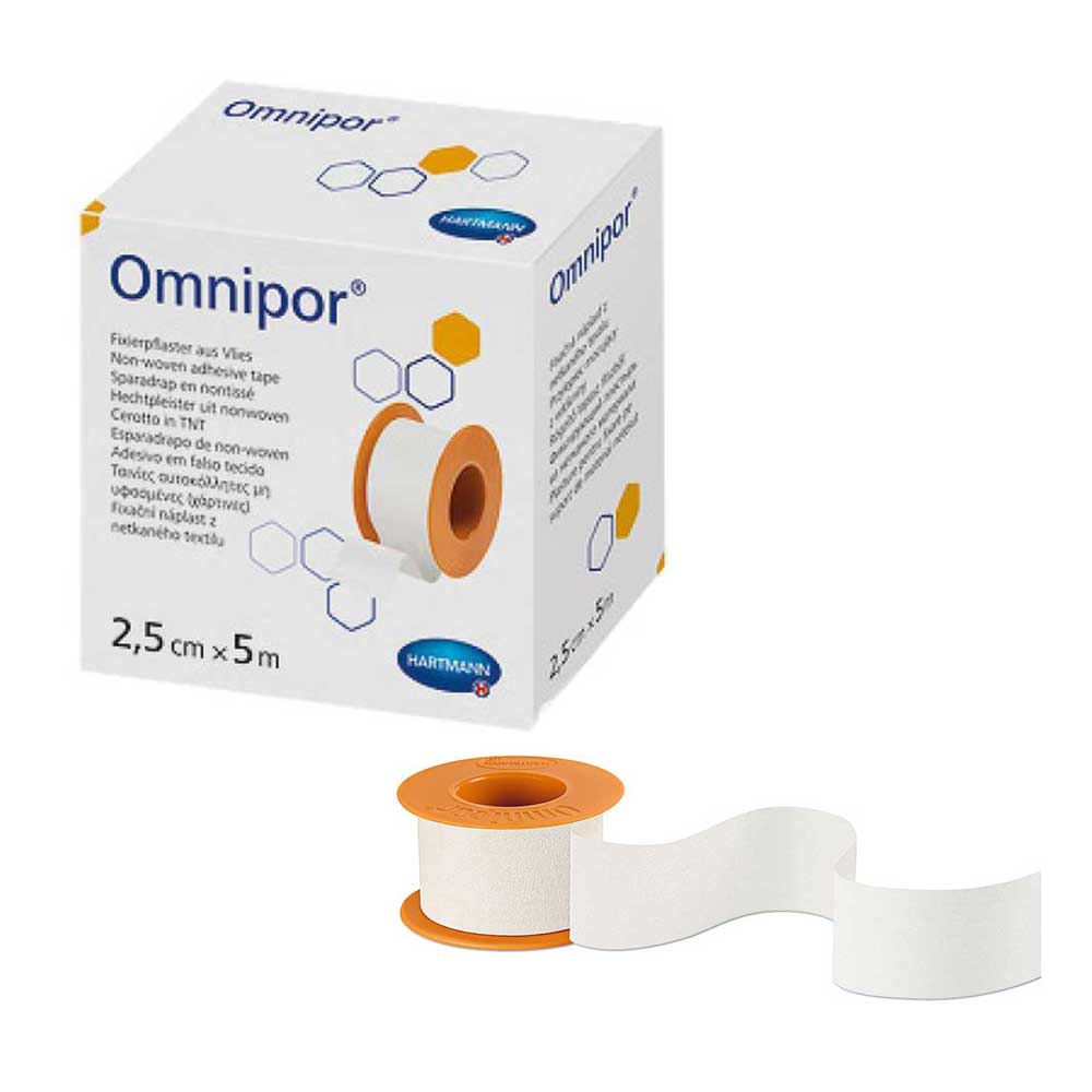 Omnipor Fixation Plaster, nonwoven plaster, 1,25 cm x 5 m, 1 roll