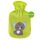 Hot water bottle with velour cover