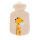 Hot water bottle with velour cover