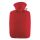 Hugo Frosch Classic Hot Water Bottle 1.8 L, Fleece Cover, Red or Blue