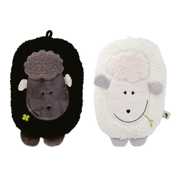 Hugo Frosch eco hot water bottle 0.8 L, fleece cover lamb, various. Colors