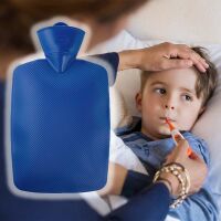Hugo Frosch Classic hot water bottle 1.8 L, lamella, red or blue