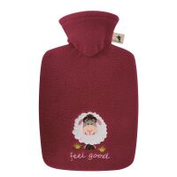 Hugo Frosch Classic hot water bottle 1.8 L, fleece cover...