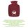 Hugo Frosch Classic hot water bottle 1.8 L, fleece cover "feel good", gray or red