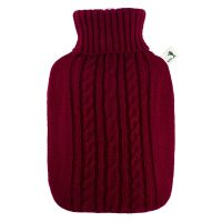 Hugo Frosch Classic Hot Water Bottle 1.8 L, knitted cover, various. Pattern