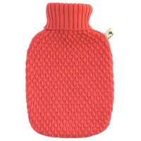Hugo Frosch Classic Hot Water Bottle 1.8 L, knitted cover, various. Pattern