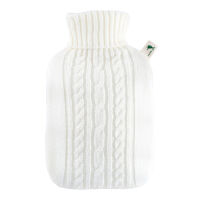 Hugo Frosch Classic Hot Water Bottle 1.8 L, knitted cover, various. Pattern