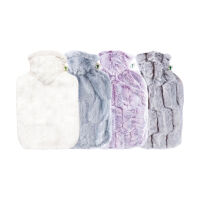 Hugo Frosch Classic Hot Water Bottle 1,8 L, fleece cover,...