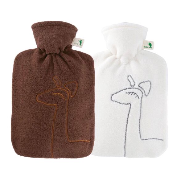Hugo Frosch Classic Hot Water Bottle 1,8 L, Doublefleece cover, various. Colors