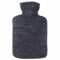 Hugo Frosch Classic Hot Water Bottle 1,8 L, Knitted Cover Lurex, various. Colors