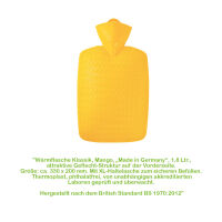 Hugo Frosch Classic Hot Water Bottle 1.8 L, wickerwork look, various. Colors