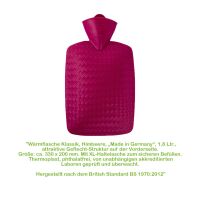 Hugo Frosch Classic Hot Water Bottle 1.8 L, wickerwork look, various. Colors