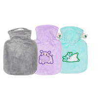 Hugo Frosch Mini Hot Water Bottle 0,2 L, Velour Cover,...