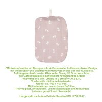 Hugo Frosch Mini Hot Water Bottle 0,2 L, organic cotton cover, various patterns