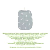 Hugo Frosch Mini Hot Water Bottle 0,2 L, organic cotton cover, various patterns