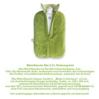 Hugo Frosch eco hot water bottle 2,0 L, organic cover,...