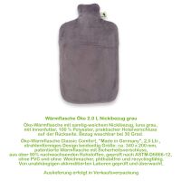 Hugo Frosch eco hot water bottle 2,0 L, velvet cover, various. Colors