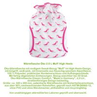 Hugo Frosch Eco Hot Water Bottle 2,0 L, Muff Cover, various Pattern
