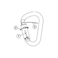 TEE-UU CT HMS SAFE LOCK 3T Karabiner, Aluminum, Triple...