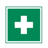 Holthaus Medical Rescue Sign First Aid, 200x200mm