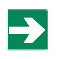Holthaus Medical Rescue Sign, Arrow, Glow 20x20cm