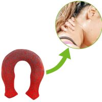 Neck warmer "Pixel Orange", 1,4L, with knitted...