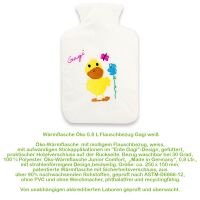 Hugo Frosch eco hot water bottle 0.8 L, fleece cover,...