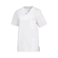Leiber Slip-on Casaques for ladies, short sleeve, side/chest pockets, XS-3XL, versch. Colors