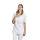 Leiber Slip-on Casaques for ladies, short sleeve, side/chest pockets, white, size XS-3XL