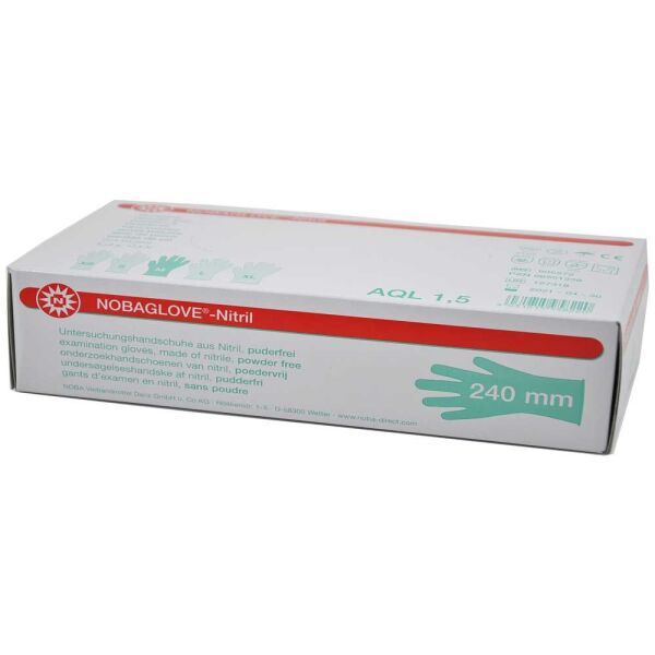 NOBAGLOVE®-nitrile white, disposable gloves, powder-free, XS-XL 100pcs
