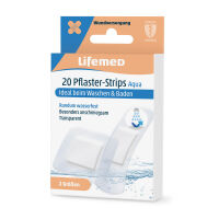 Plaster strips Aqua, transparent, from Lifemed®, 2 sizes