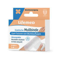 Elastic gauze bandage, white, breathable, from...