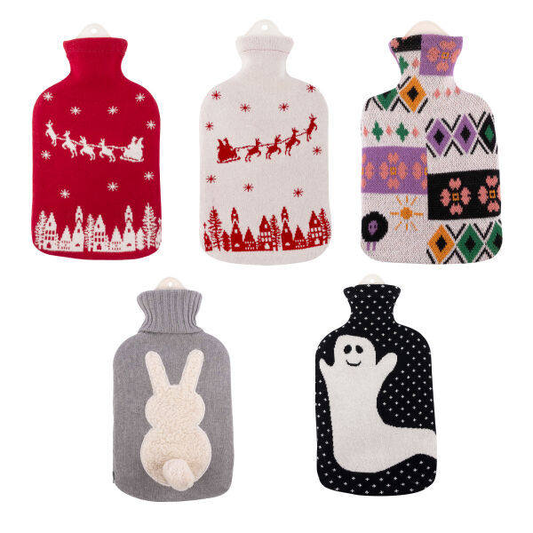 Sänger 2.0 Liter Hot Water Bottle with Cotton Knit Cover