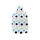 SÃ¤nger 2.0 Liter Hot Water Bottle with Fleece Cover, blue/green "Dots"