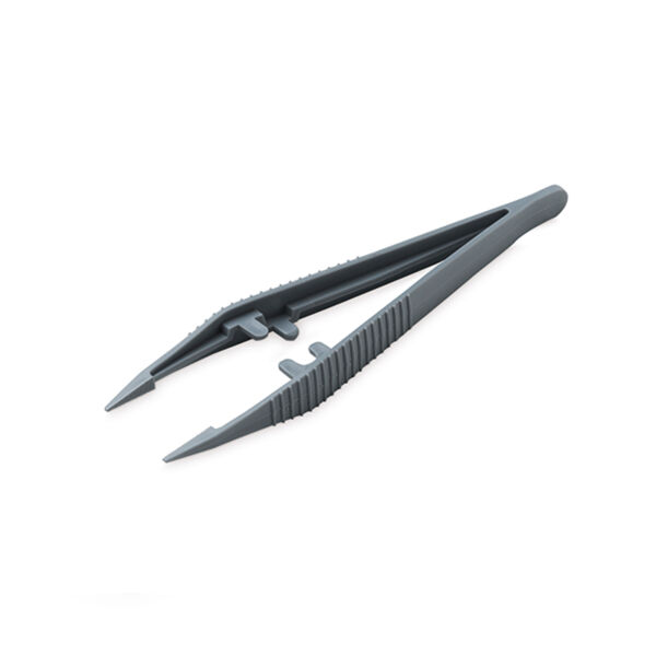 Hartmann Forceps, finely serrated, plastic, gray 12.5 cm sterile, individually packed