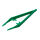 Hartmann Anatomical forceps, plastic, green 12.5 cm sterile, individually packed