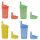 Drinking cup-Set Color, 2 mouthpieces tea / porridge, 250ml, colors