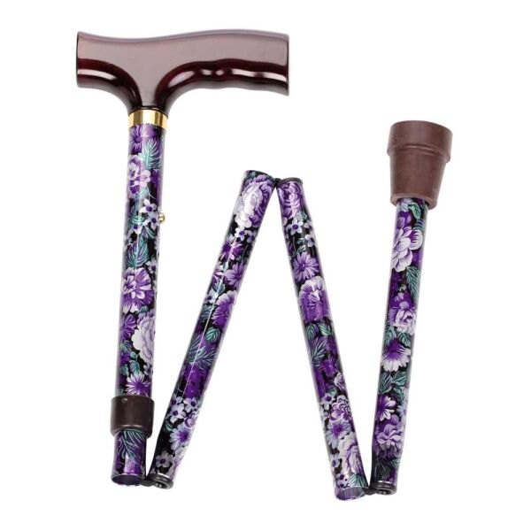 Behrend folding stick, alu, height-adjustable, patterns