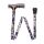 Behrend folding stick, alu, height-adjustable, patterns
