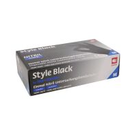 Ampri Style Black Nitrile Gloves, powder-free,...