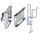 BODE Accessories, Eurodispenser 3, table clamp, wall plate, pipe clamp