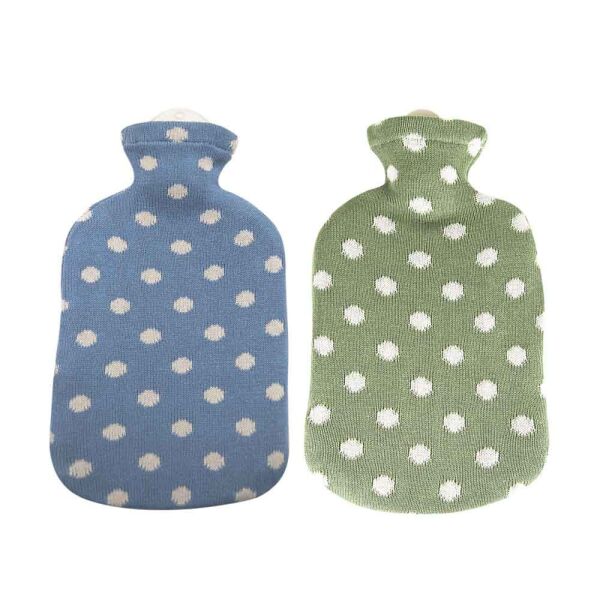 Sänger hot water bottle 2L, knit cover points, colors