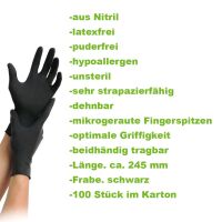 MaiMed nitrile Black Disposable gloves, powder-free, black, 100 items