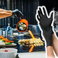 MaiMed nitrile Black Disposable gloves, powder-free, black, 100 items